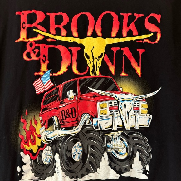 Brooks & Dunn Black Graphic Band Tee T-shirt Women’s L - Picture 5 of 6